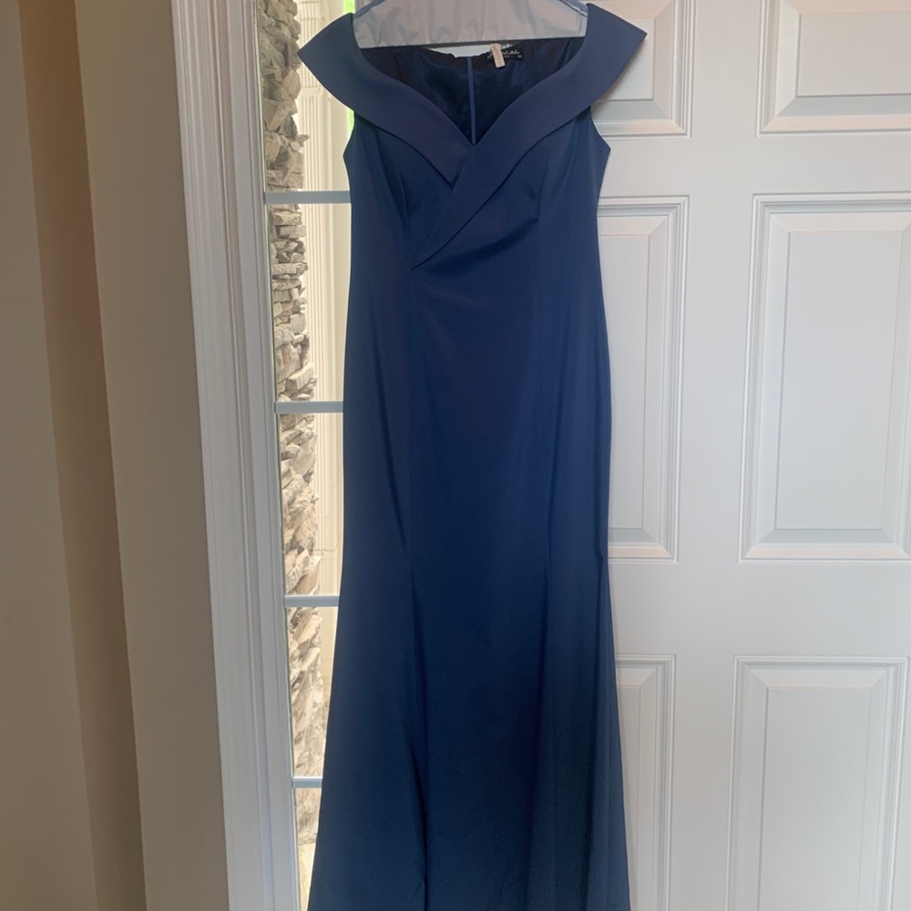 John Paul Ataker Structured Faille Long Dress - image 2